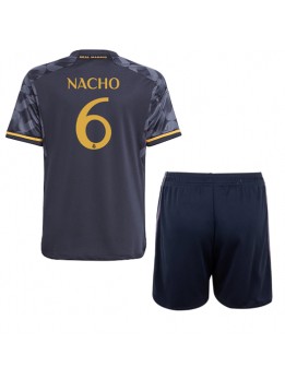 Otroški Nogometna dresi replika Real Madrid Nacho #6 Gostujoči 2023-24 Kratek rokav (+ hlače)